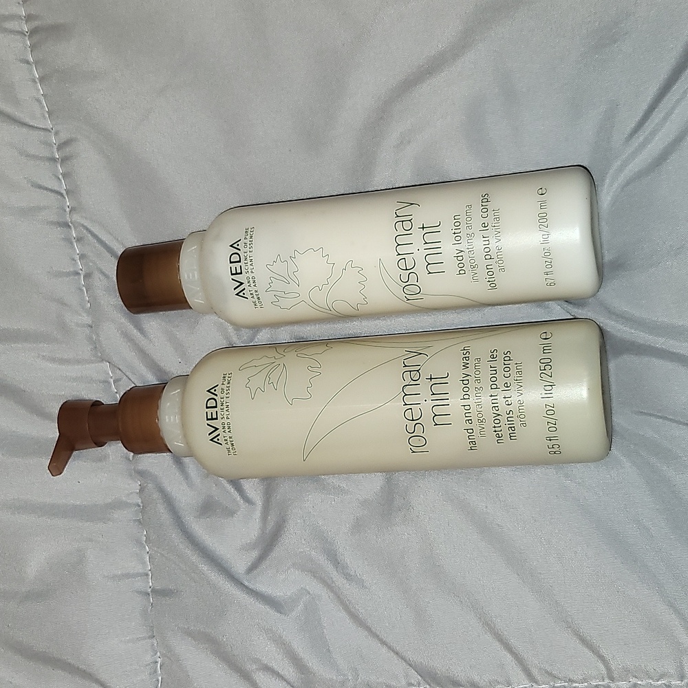 Aveda Rosemary Mint Body Wash and Body Lotion Set